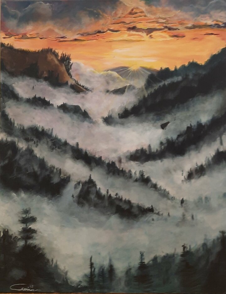 Blick in die Nebelberge